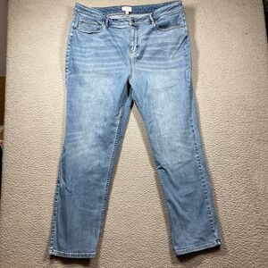 Candace Cameron Bure Jeans Women's Plus 20W Blue Light Wash High Rise Denim